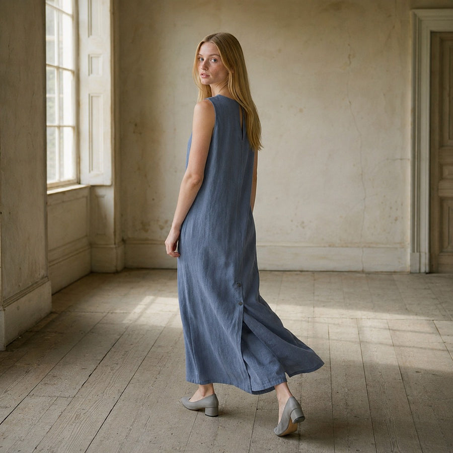 shown on the model — Chislehurst straight column dress, Everyday Column Dresses by ORASCI.