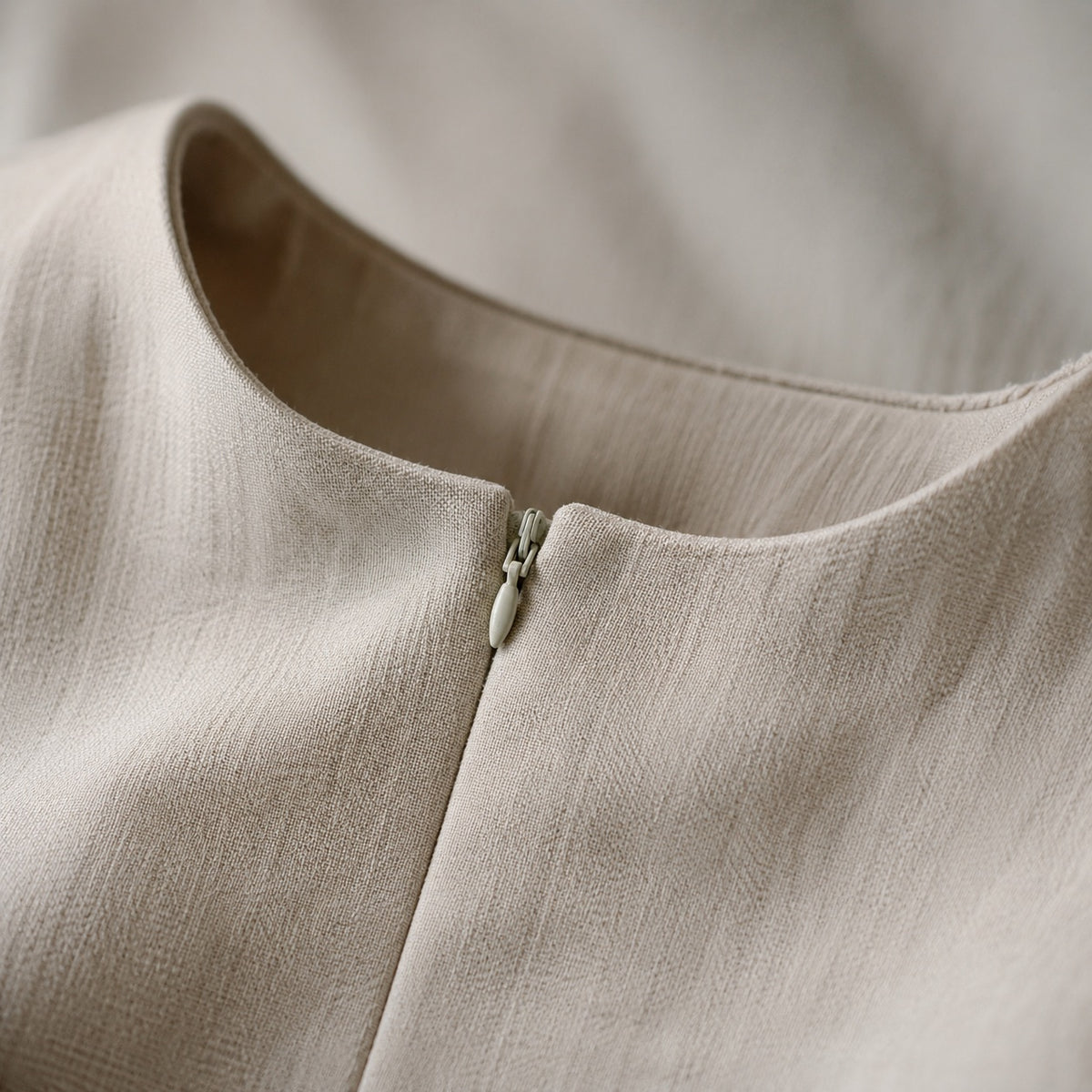 detail shot of the fabric — Shortlands sleeveless column dress, Everyday Column Dresses by ORASCI.