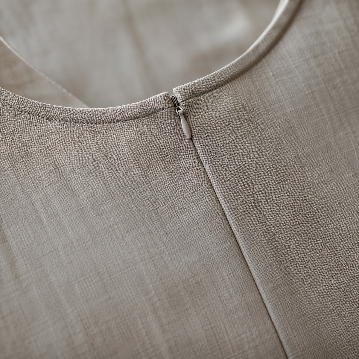 detail shot of the fabric — Chislehurst sleeveless column dress, Everyday Column Dresses by ORASCI.