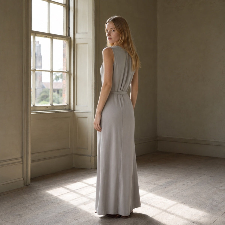 shown on the model — Farnborough sleeveless column dress, Everyday Column Dresses by ORASCI.
