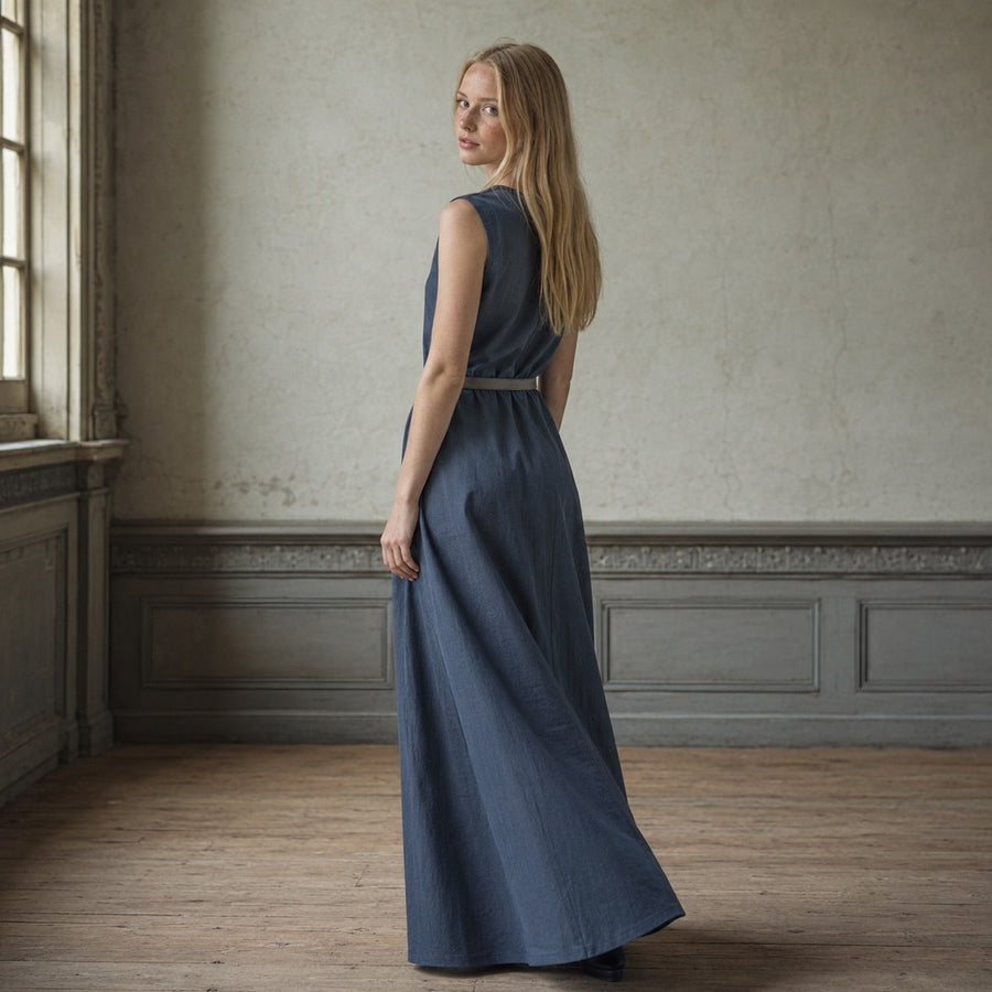 shown on the model — Cudham sleeveless column dress, Everyday Column Dresses by ORASCI.