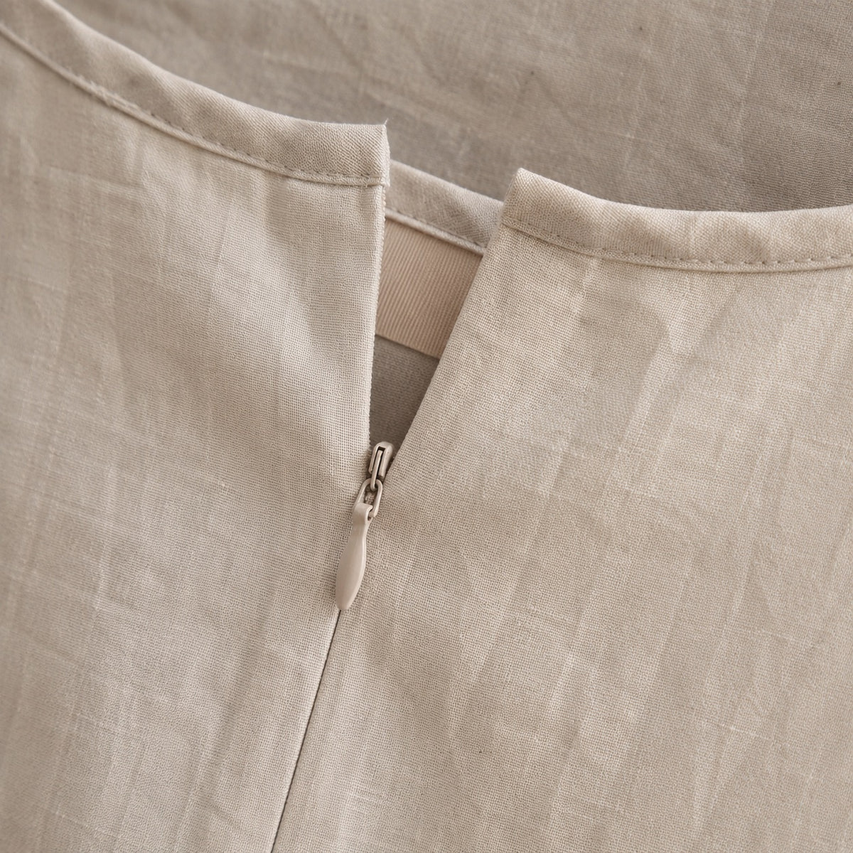 detail shot of the fabric — Pearl Wharf sleeveless column dress, Everyday Column Dresses by ORASCI.