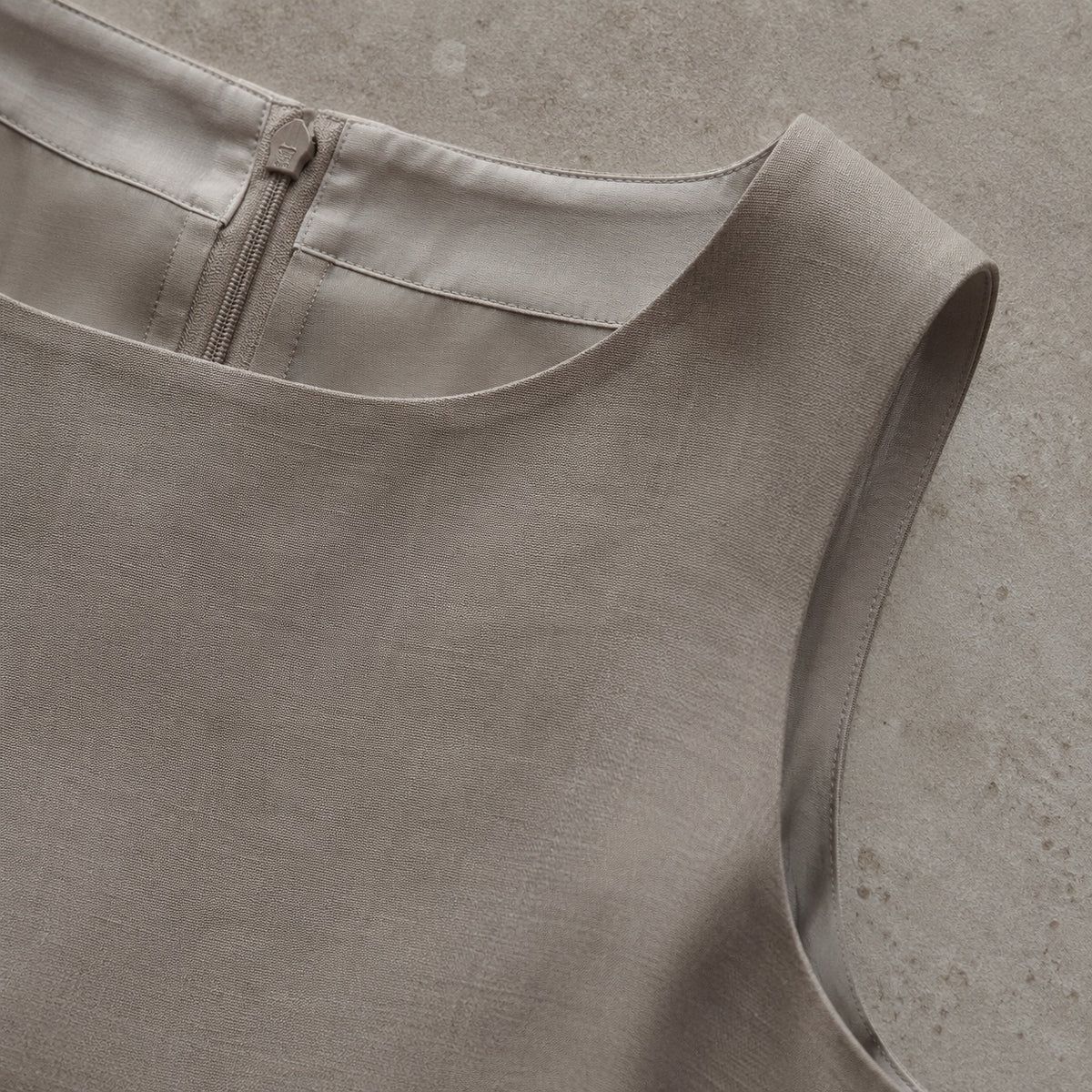 detail shot of the fabric — Slate Hollow sleeveless column dress, Everyday Column Dresses by ORASCI.