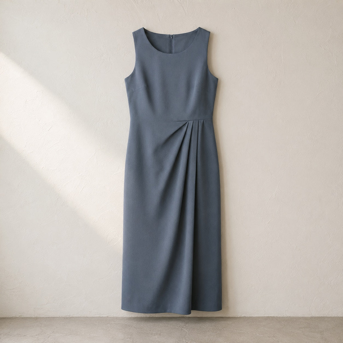 laid flat and shot from above — Slate Hollow sleeveless column dress, Everyday Column Dresses by ORASCI.