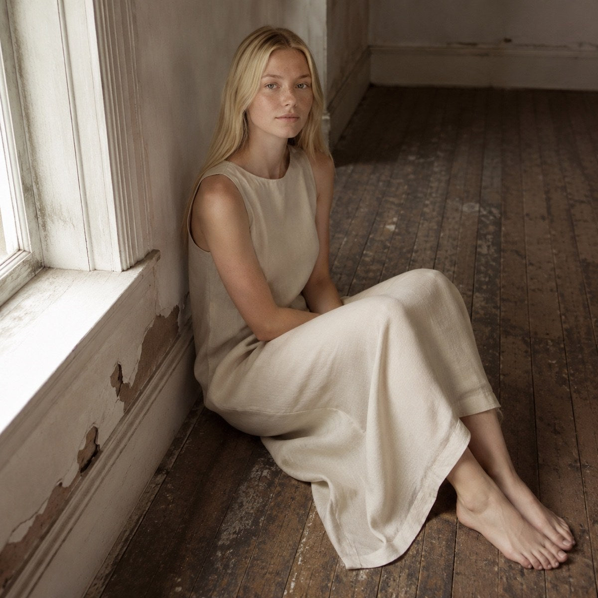shown on the model — Petts Wood straight column dress, Everyday Column Dresses by ORASCI.