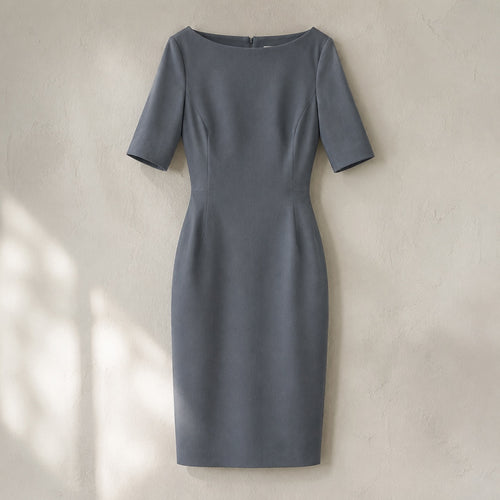 laid flat and shot from above — Petts Wood body-skimming pencil dress, Evening Gowns and Body-Skimming Dresses by ORASCI.
