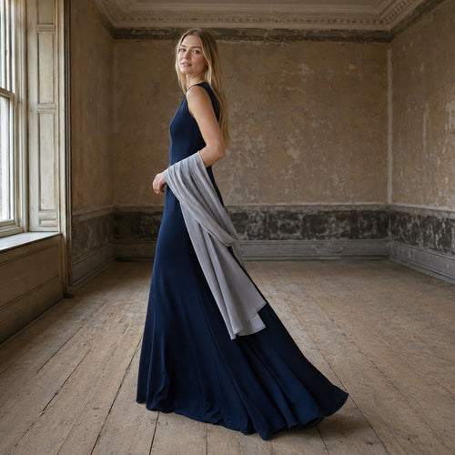shown on the model — Farnborough floor-length evening gown, Evening Gowns and Body-Skimming Dresses by ORASCI.