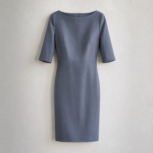 laid flat and shot from above — Linden Row body-skimming pencil dress, Evening Gowns and Body-Skimming Dresses by ORASCI.