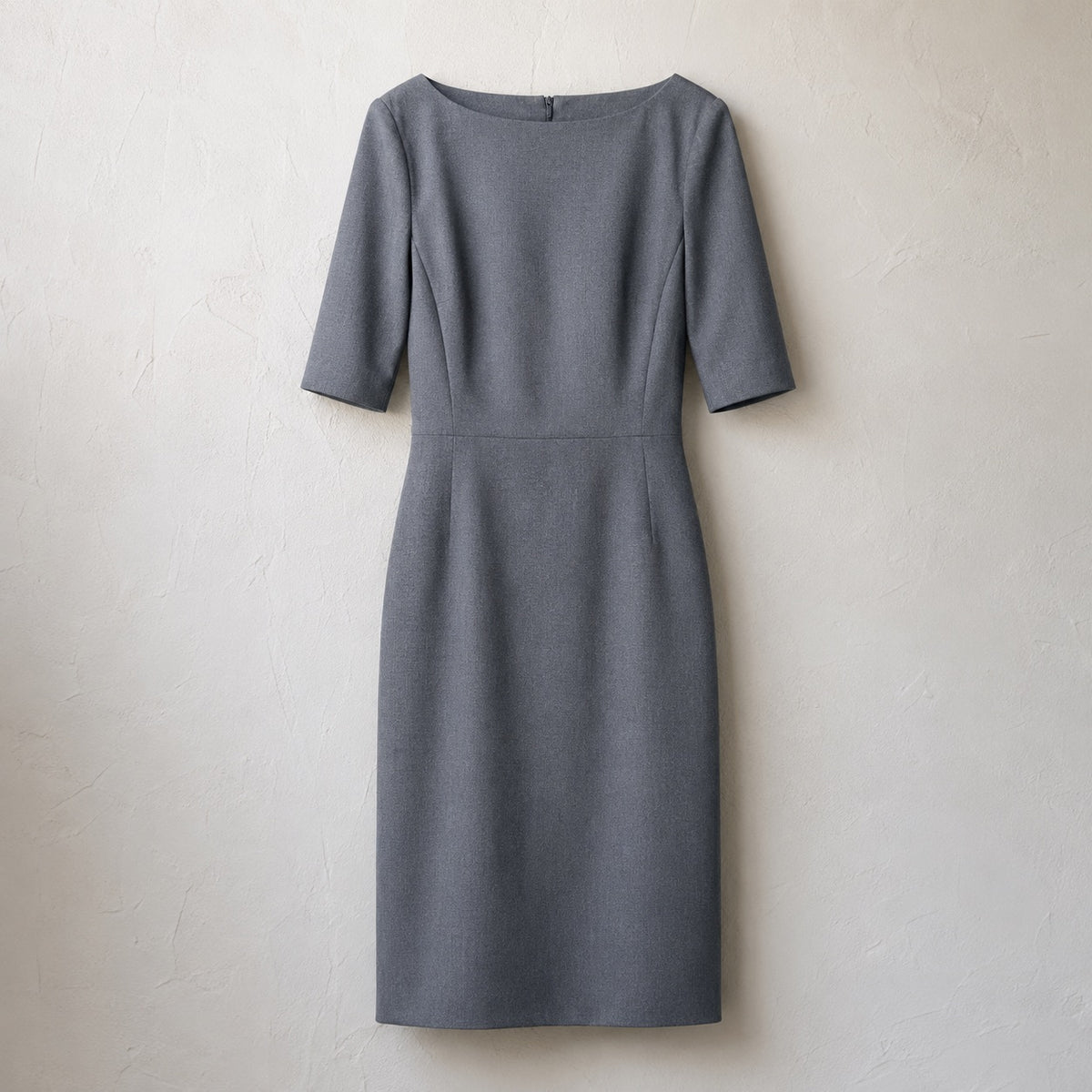 laid flat and shot from above — Downe body-skimming pencil dress, Evening Gowns and Body-Skimming Dresses by ORASCI.