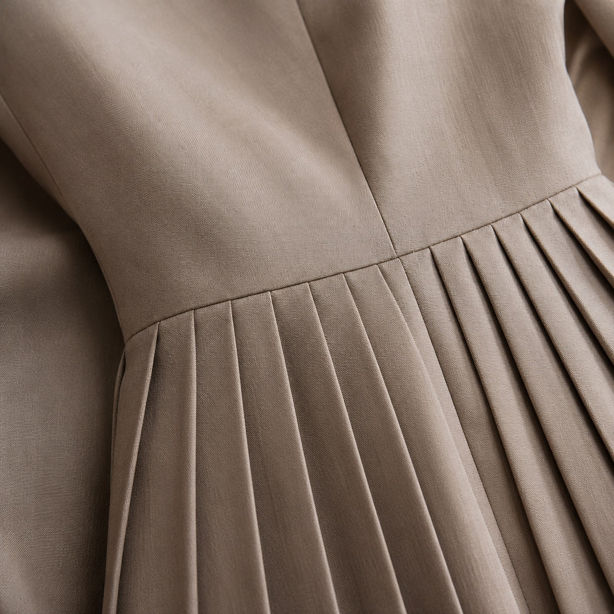 detail shot of the fabric — Slate Hollow knife-pleat midi dress, Pleated Midi Dresses by ORASCI.