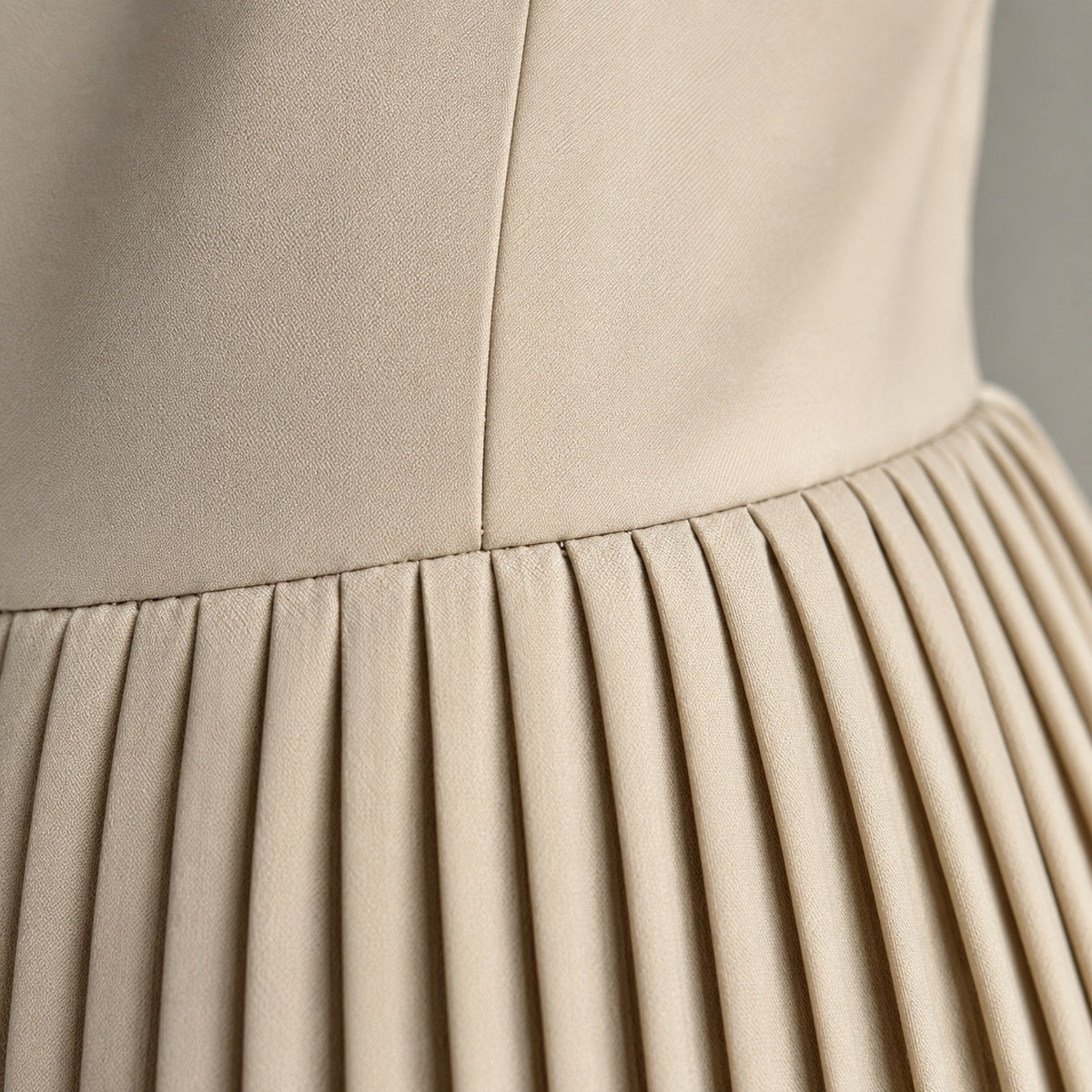 detail shot of the fabric — Hazel Court knife-pleat midi dress, Pleated Midi Dresses by ORASCI.