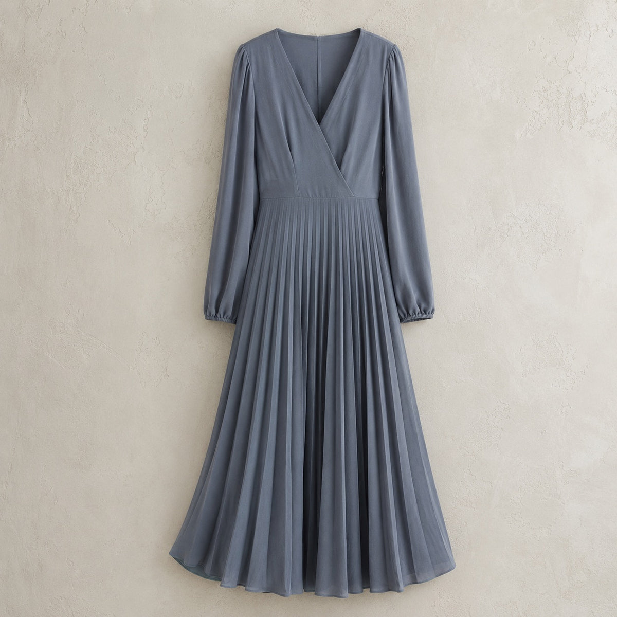 laid flat and shot from above — Downe sunray-pleat midi dress, Pleated Midi Dresses by ORASCI.