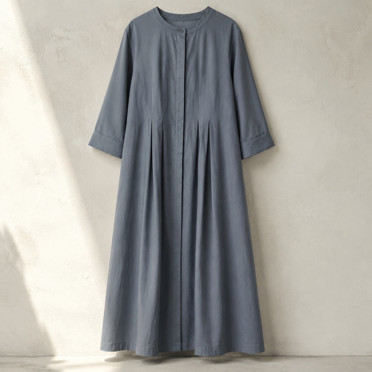 laid flat and shot from above — Downe collarless shirt dress, Shirt Dresses by ORASCI.