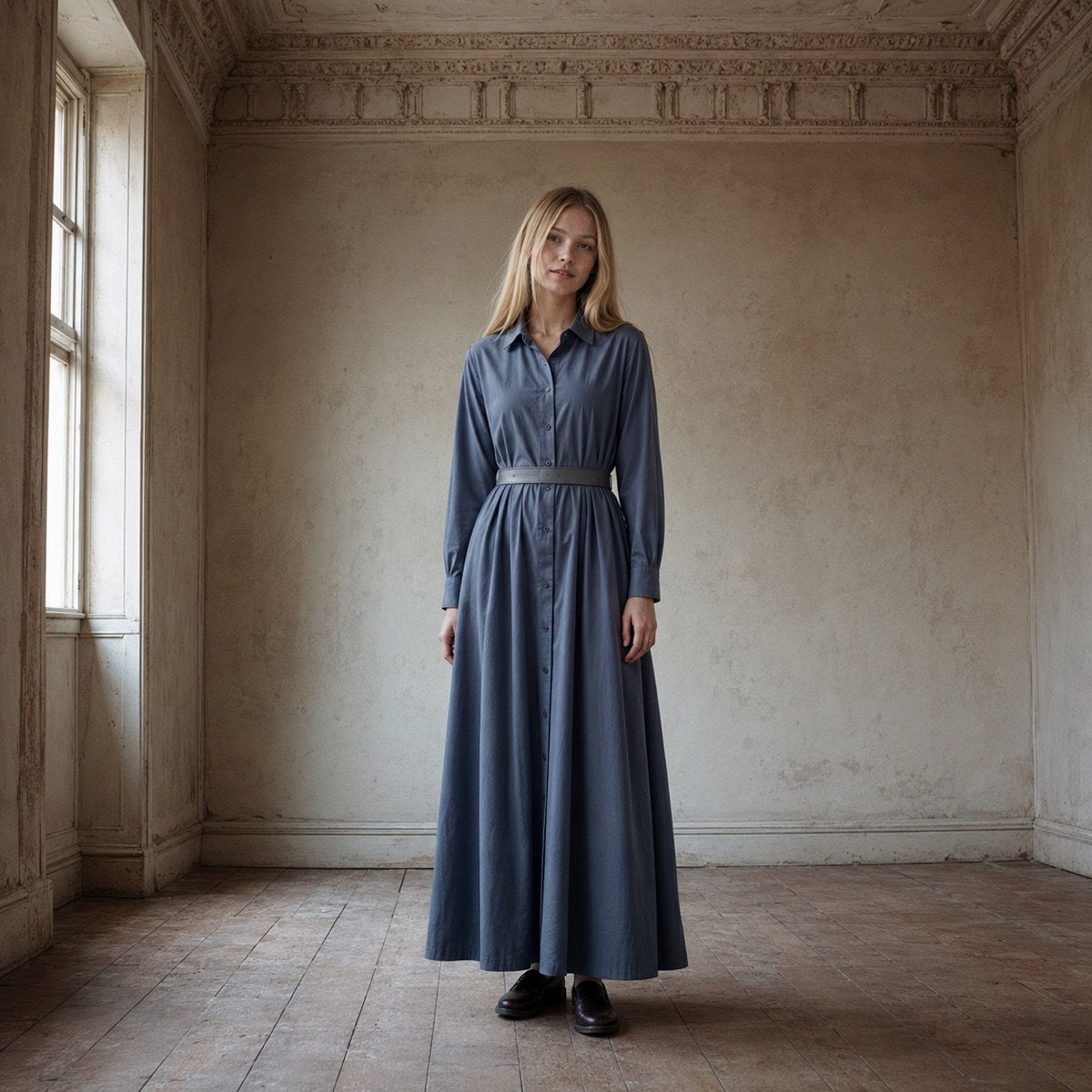 shown on the model — Keston belted shirt dress, Shirt Dresses by ORASCI.