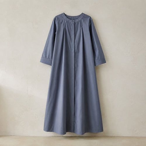 laid flat and shot from above — Linden Row collarless shirt dress, Shirt Dresses by ORASCI.
