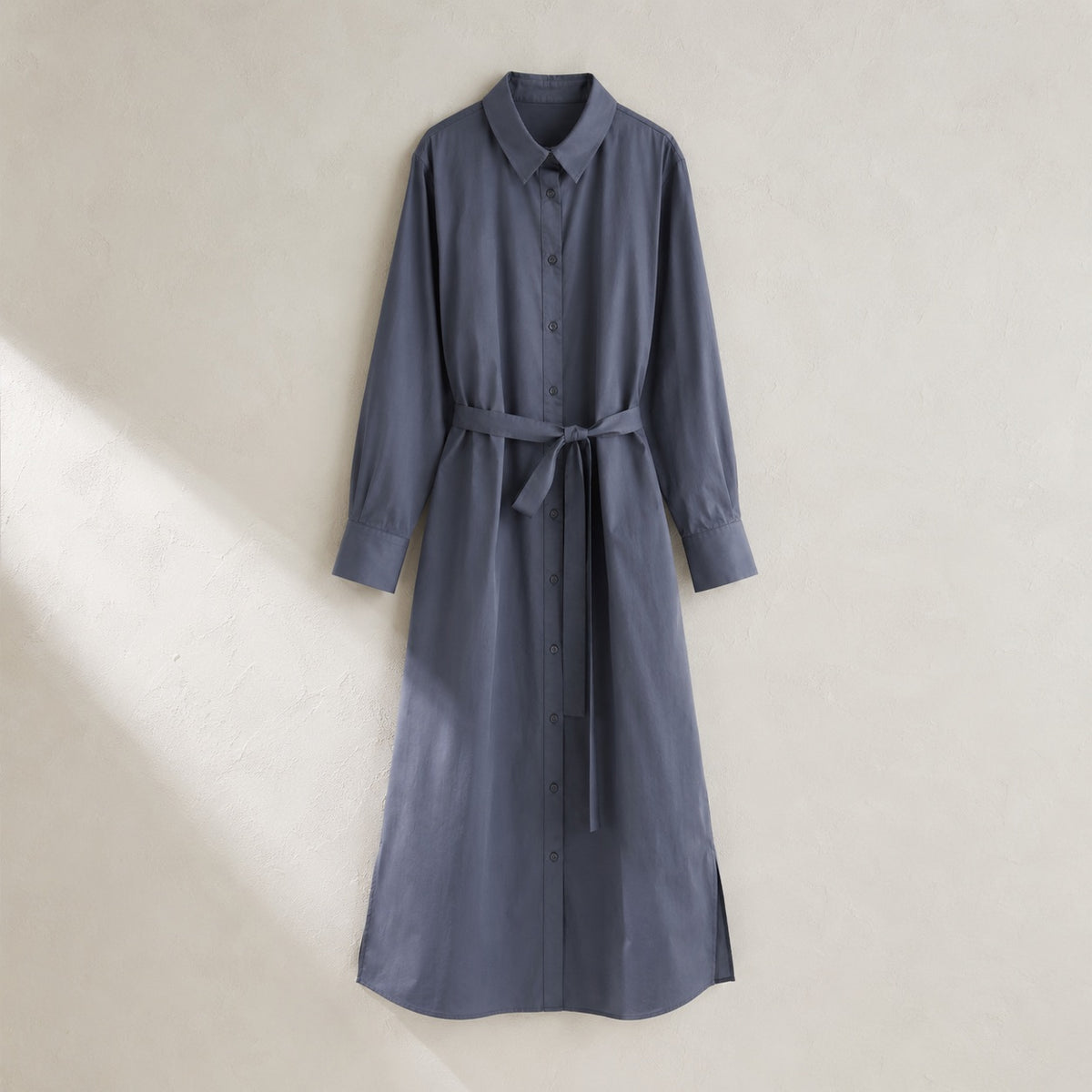 laid flat and shot from above — Bromley Vale belted shirt dress, Shirt Dresses by ORASCI.