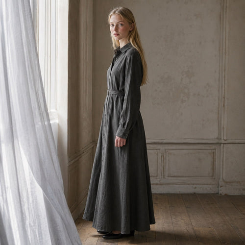 shown on the model — Alder Lane belted shirt dress, Shirt Dresses by ORASCI.