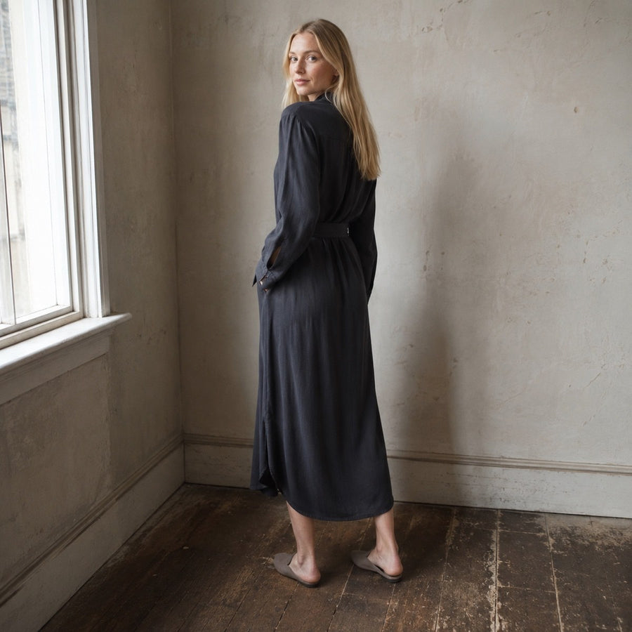 shown on the model — Chislehurst belted shirt dress, Shirt Dresses by ORASCI.