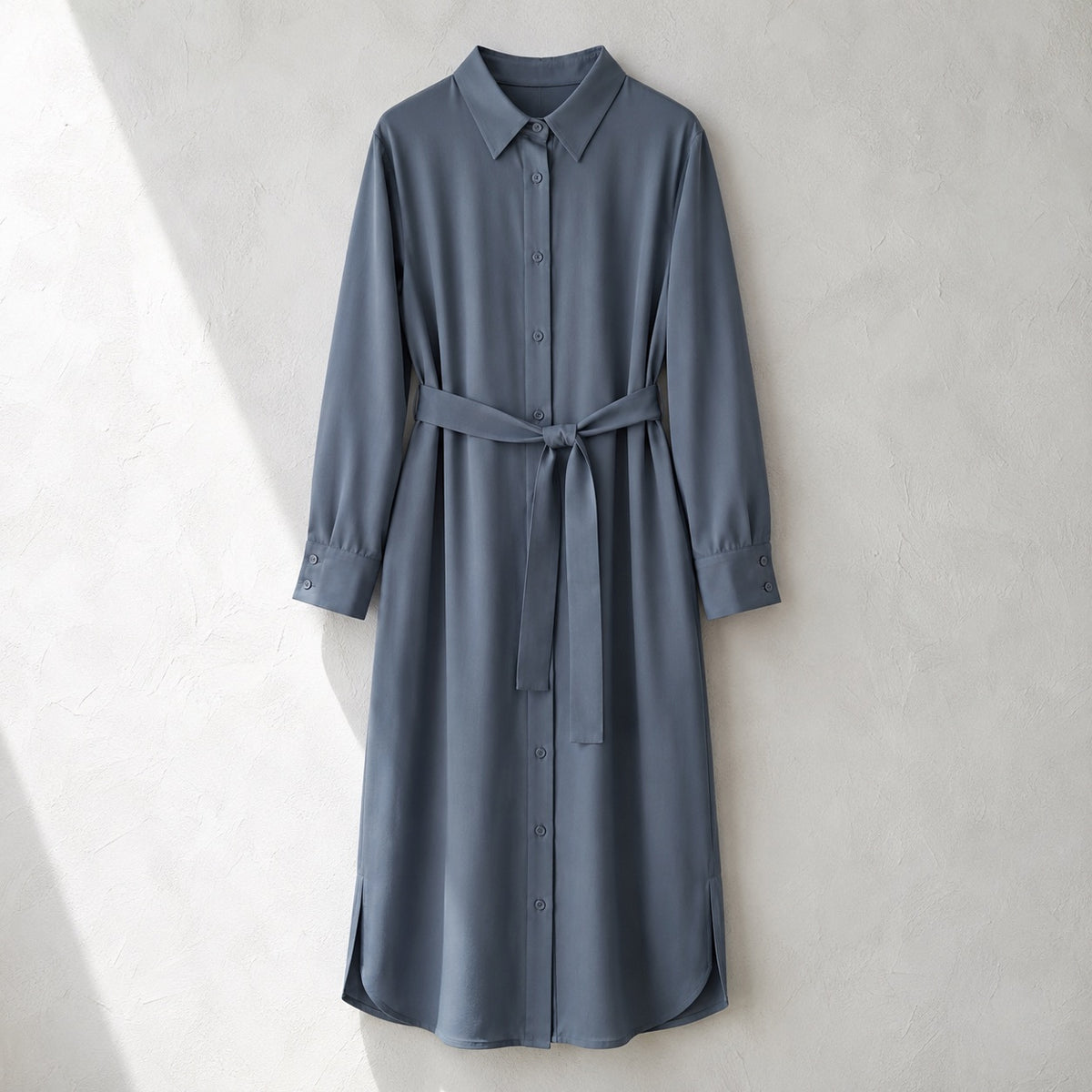 laid flat and shot from above — Orpington belted shirt dress, Shirt Dresses by ORASCI.