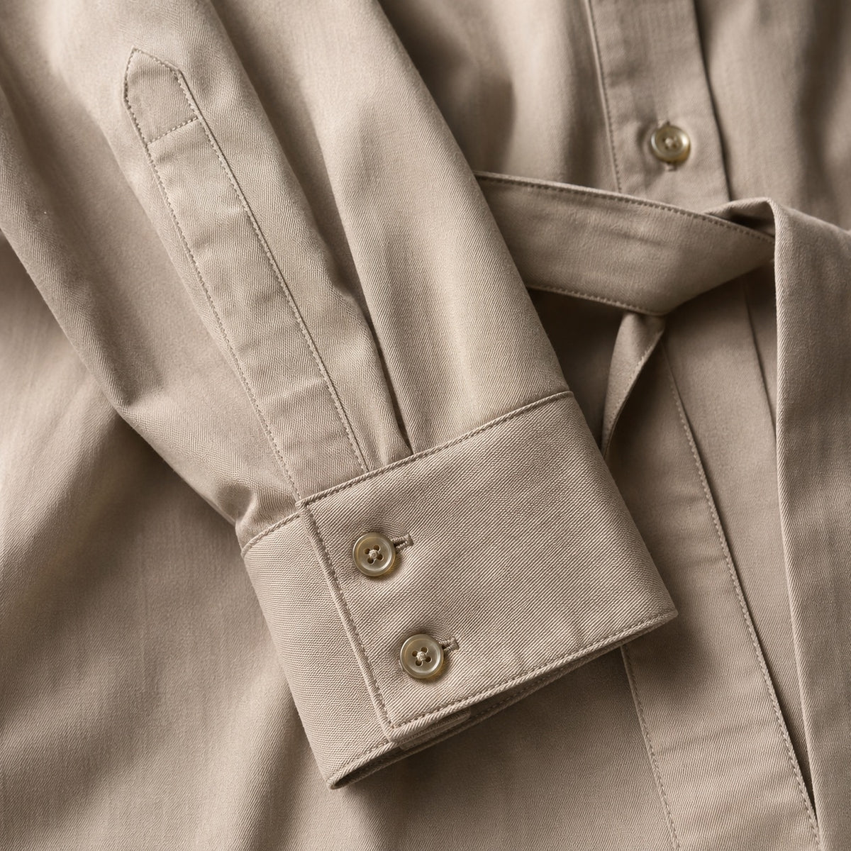 detail shot of the fabric — Meadow Gate belted shirt dress, Shirt Dresses by ORASCI.