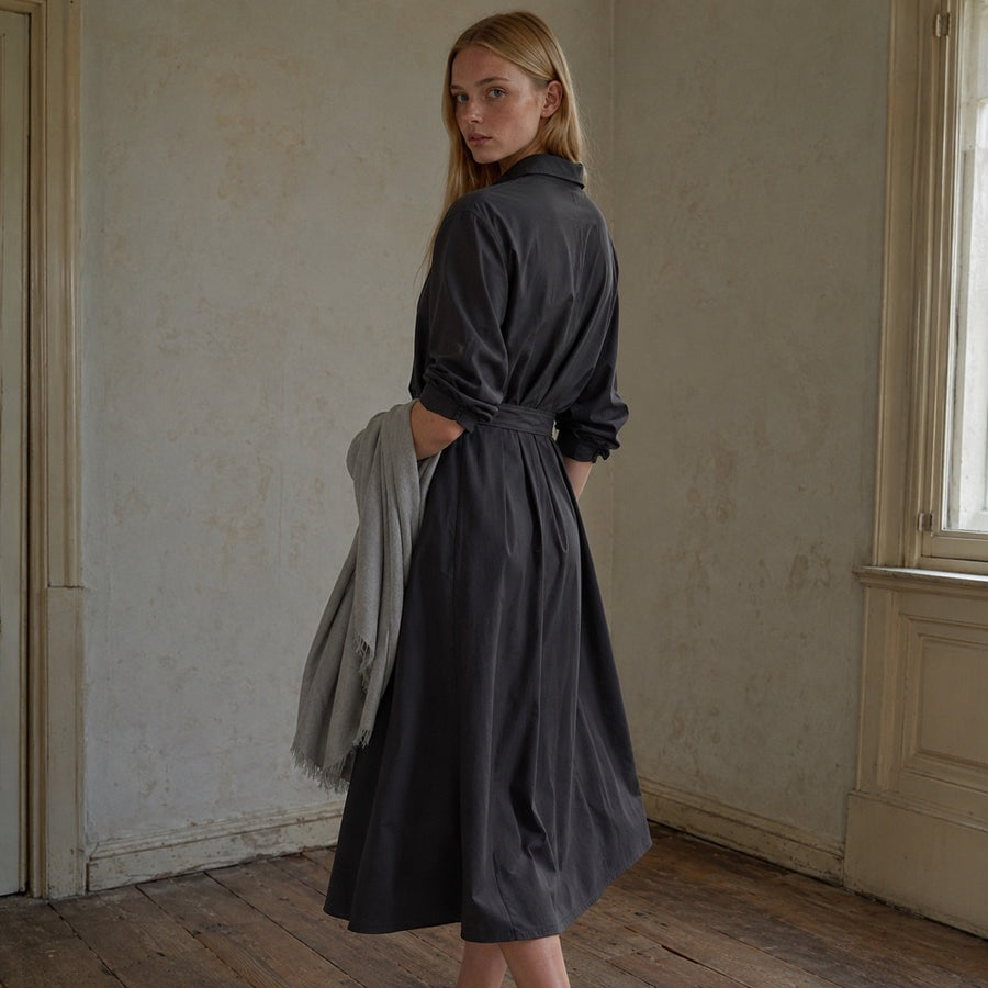 shown on the model — Meadow Gate belted shirt dress, Shirt Dresses by ORASCI.