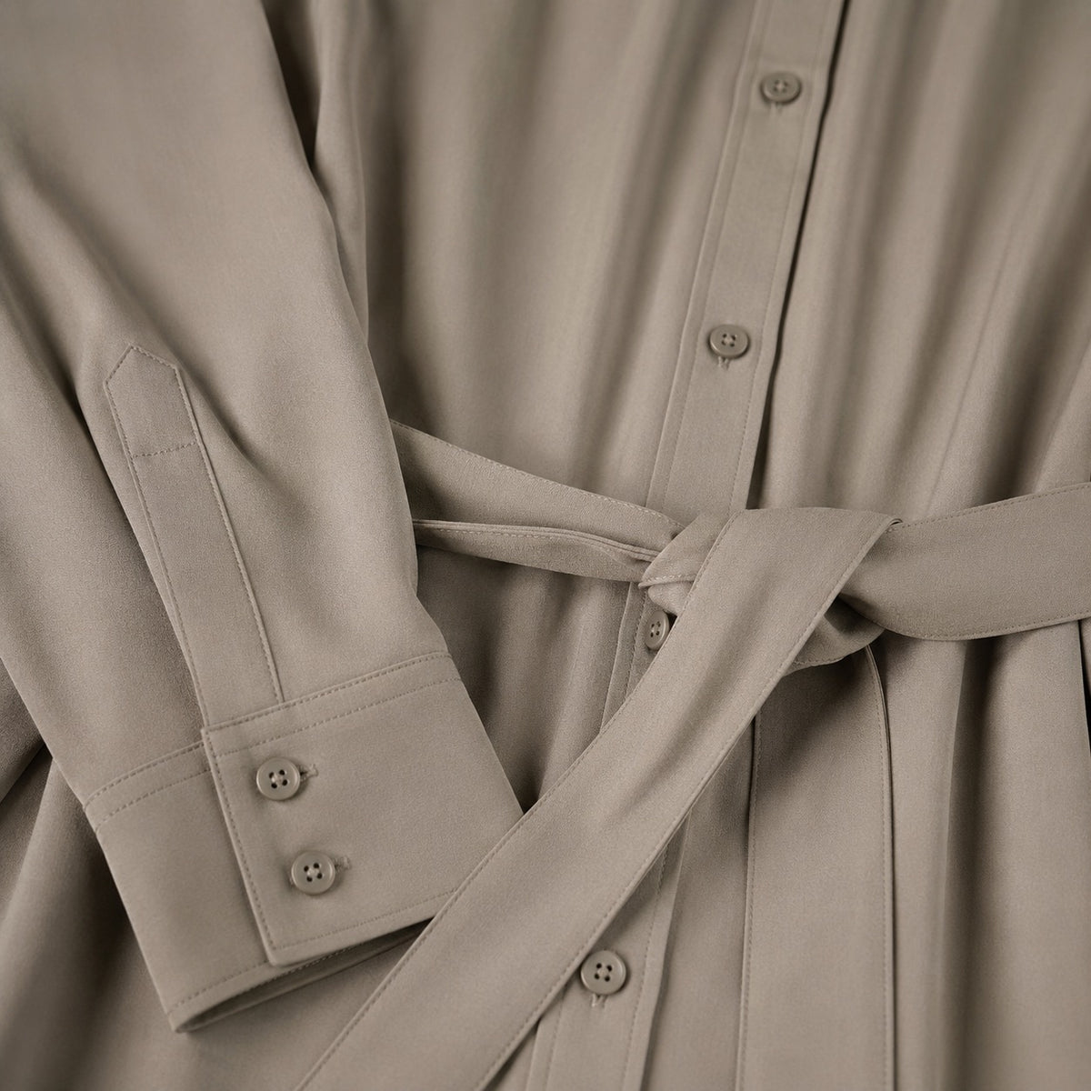 detail shot of the fabric — Farnborough belted shirt dress, Shirt Dresses by ORASCI.