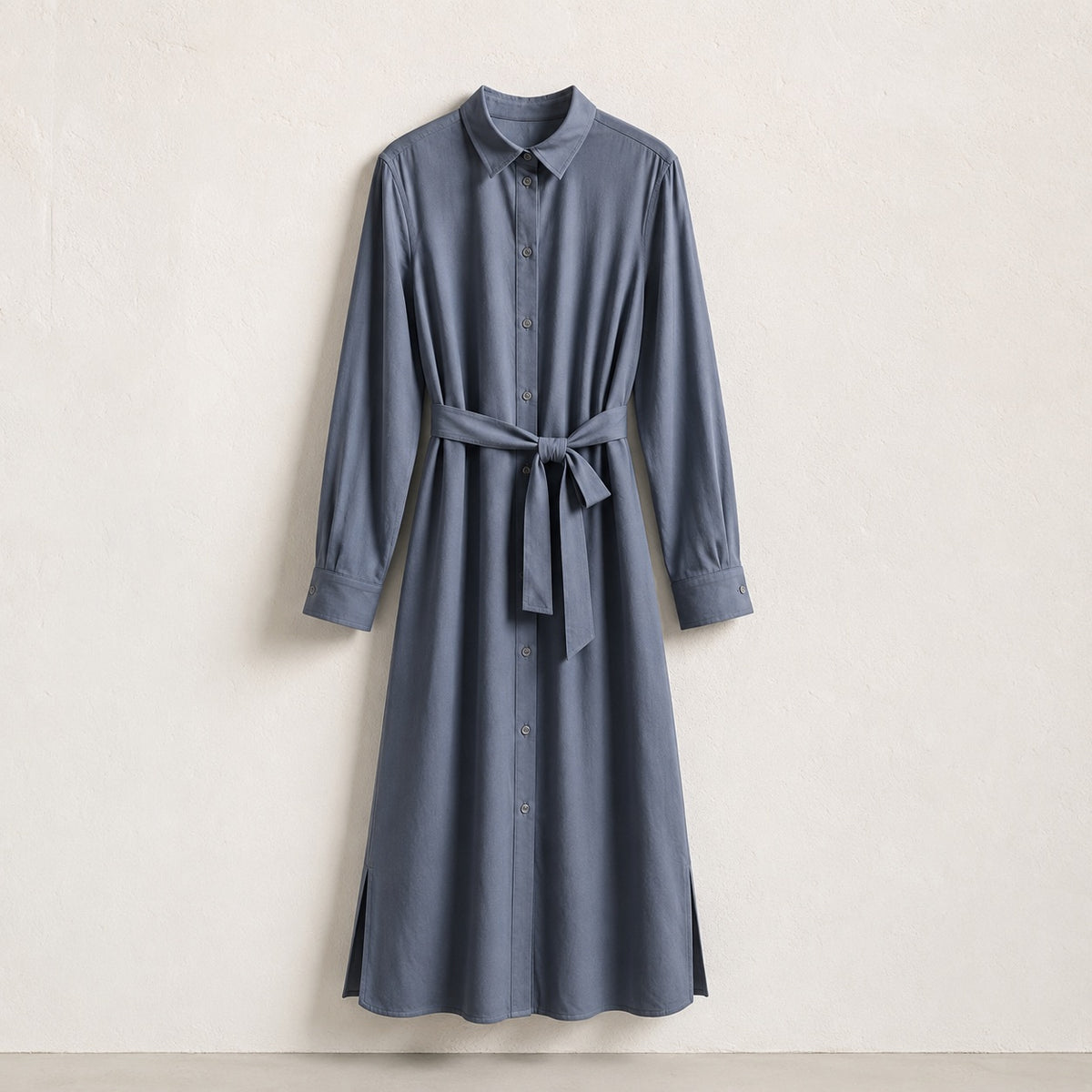 laid flat and shot from above — Farnborough belted shirt dress, Shirt Dresses by ORASCI.