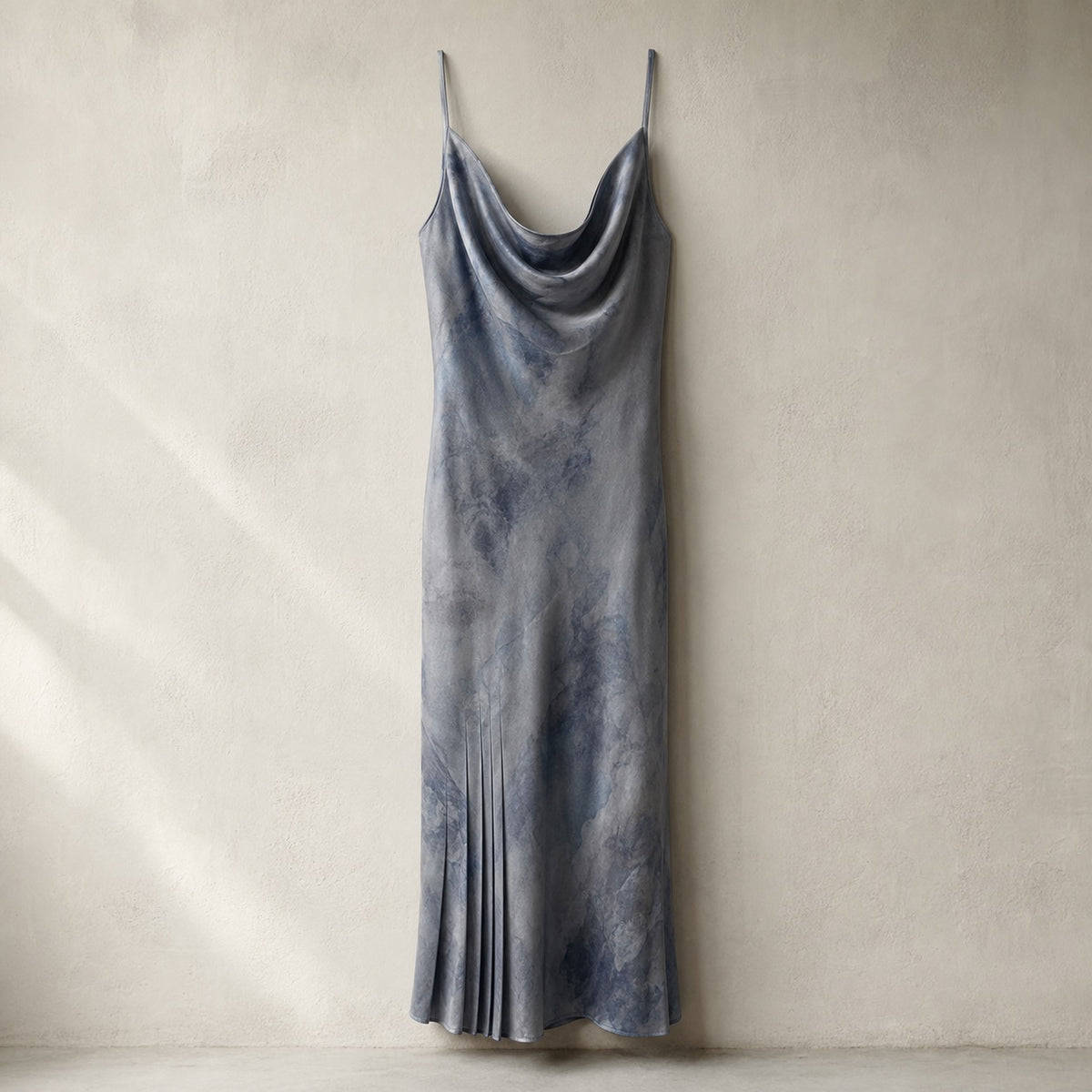 laid flat and shot from above — Meadow Gate cowl-neck slip dress, Slip Maxi Dresses by ORASCI.