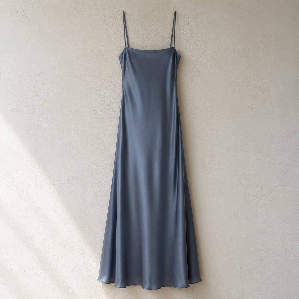laid flat and shot from above — Hazel Court bias-cut slip maxi dress, Slip Maxi Dresses by ORASCI.