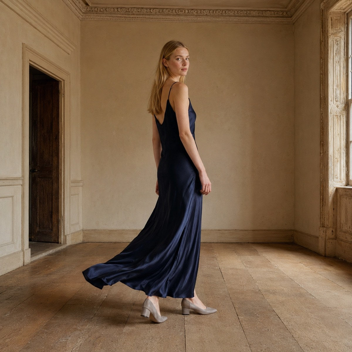 shown on the model — Orpington bias-cut slip maxi dress, Slip Maxi Dresses by ORASCI.