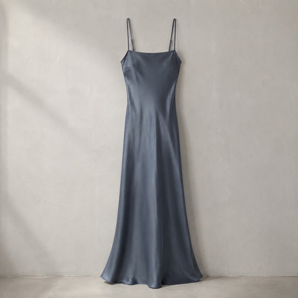 laid flat and shot from above — Alder Lane bias-cut slip maxi dress, Slip Maxi Dresses by ORASCI.