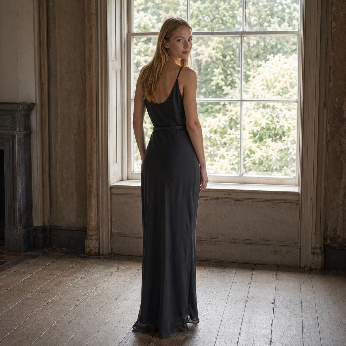 shown on the model — Linden Row bias-cut slip maxi dress, Slip Maxi Dresses by ORASCI.