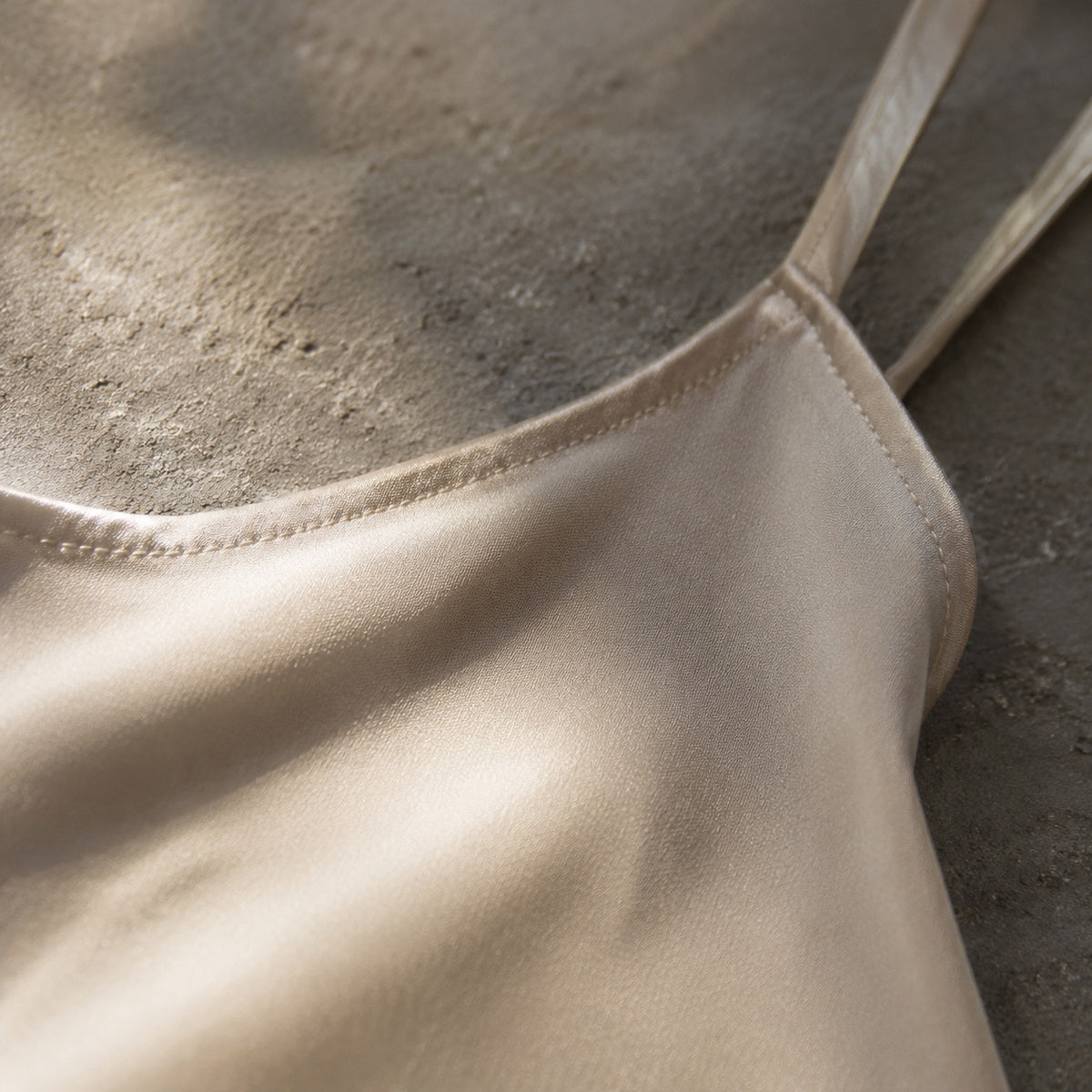 detail shot of the fabric — Pearl Wharf bias-cut slip maxi dress, Slip Maxi Dresses by ORASCI.