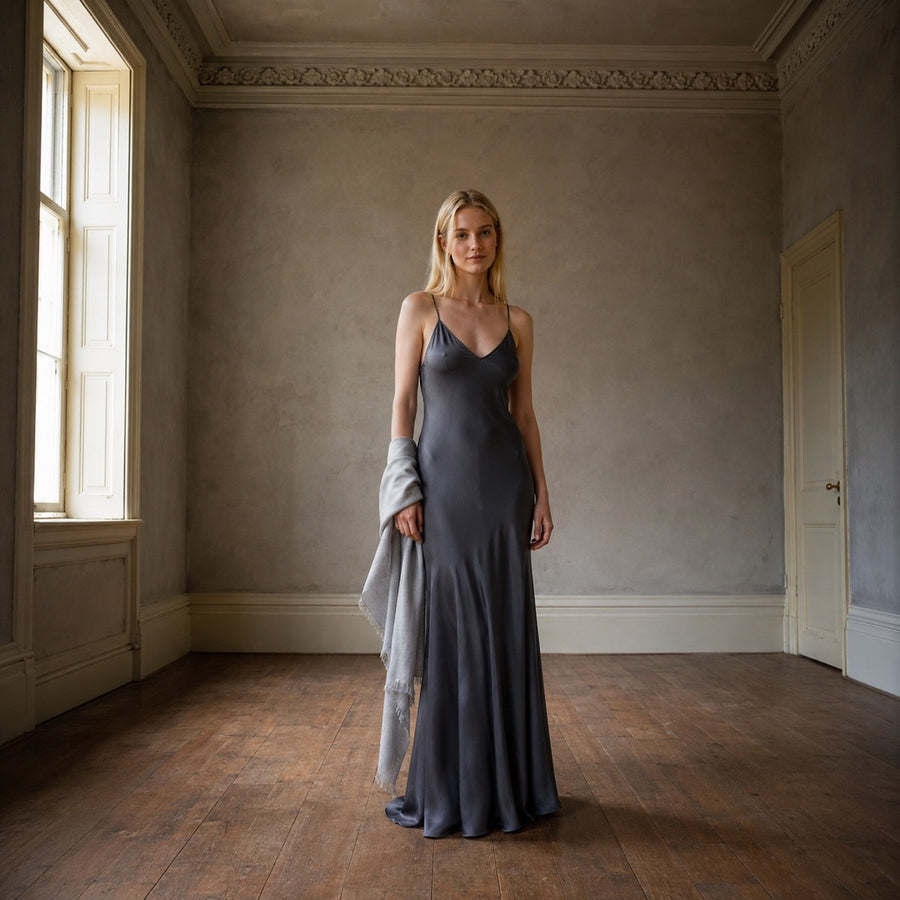 shown on the model — Pearl Wharf bias-cut slip maxi dress, Slip Maxi Dresses by ORASCI.
